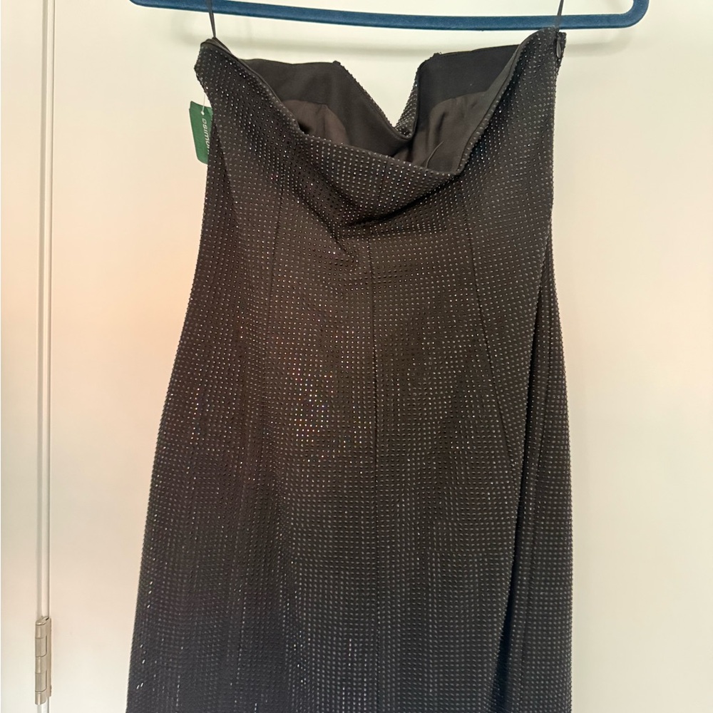 Simons Black Rhinestone Strapless Dress - Picture 5 of 5